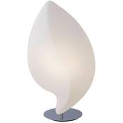 Inspired Mantra Natura Lampe de table 2 lumières E27 grand intérieur, chrome poli/blanc opale