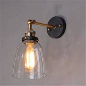 Lampe Murale Design - Cloche en verre - Rétro et industriel