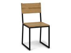 Lot de 2 chaises démontables oxford eco 40x40x86cm. Noir-vieilli - box furniture Pack2-S-IC-D NG-EV