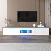 Modernluxe - Meuble tv 180cm avec lumière led à couleurs