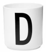 Mug A-Z / Porcelaine - Lettre D - Design Letters blanc