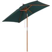 Outsunny Parasol rectangulaire inclinable bois polyester