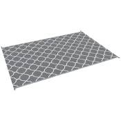 Outsunny Tapis d'extérieur tapis réversible dim. 2,74L x 1,82l m - PP Haute densité 310 g/m² Gris et blanc