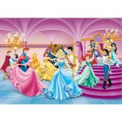 Papier peint panoramique Princesses - 255 x 180 cm de Disney rose, bleu et jaune