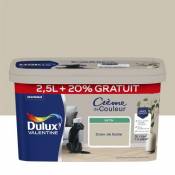 Peinture Crème De Couleur Dulux Valentine satin grain sable 2 5L + 20% gratuit