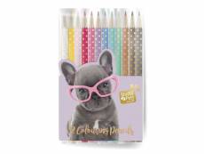 Pochette de 12 crayons de couleurs studio pets