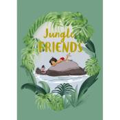 Poster Disney Le livre de la Jungle - Mowgli et Baloo les amis de la Jungle 40 cm x 50 cm