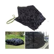 Suinga - Store voile d'ombrage réversible noire camouflage 3 x 4 m, 120gr/m2 uv