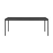 Table 190 cm noire et bois piétement noir Base - Muuto