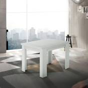 Table à manger extensible en bois blanc design salon