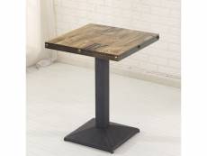 Table bistrot hombuy 60 x 60 cm piétement métal noir