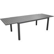 Table de jardin aluminium avec allonges Solem - Gris