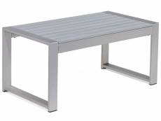 Table de jardin en aluminium gris clair 90 x 50 cm salerno 306372