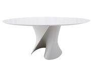 Table ovale S /150 x 210 cm - Plateau cristalplant - MDF Italia blanc en matière plastique