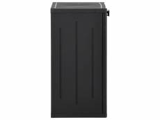 Vidaxl armoire de rangement de jardin noir 65x45x88 cm pp rotin
