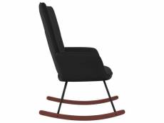 Vidaxl chaise à bascule noir velours et pvc
