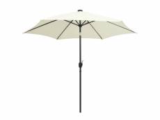 Vidaxl parasol avec led et mât en aluminium 300 cm