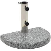Vidaxl - Socle de parasol Granite courbe 10 kg Gris
