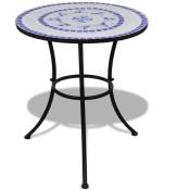 Vidaxl - Table de bistro Bleu et blanc 60 cm Mosaïque