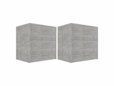 Vidaxl tables de chevet 2 pcs gris béton 40 x 30 x