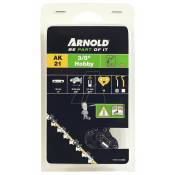Arnold - Chaîne de tronçonneuse 3/8, 1,1mm - 46 maillons d'entraineurs - gouges demi-rondes