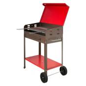 Barbecue charbonVanessa art. 501b Iron Red 35x50x80h