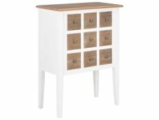 Buffet bahut armoire console meuble de rangement blanc 80 cm bois massif helloshop26 4402224