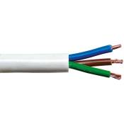 Câble H05 VV-F 2,5 mm² - Couronne 50 m - 3G 2,5 mm² - Blanc - Electraline