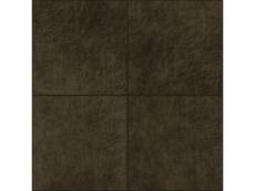 Carreaux adhésifs en cuir écologique carré brun foncé - 357253 - 1 m² 357253