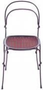 Chaise empilable Vigna / Métal & assise plastique - Magis violet en métal