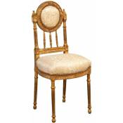Chaise Louis xvi de style français en hêtre massif - or