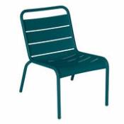 Chaise lounge Luxembourg / Assise basse - Fermob bleu en métal