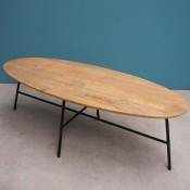 Chehoma - Table basse ovale Alban 45x59x147cm - Bois