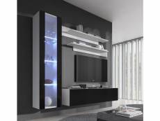 Combinaison de meubles nora blanc et noir modèle 2 MSAM203WHBL-G2