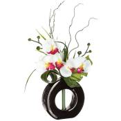 Composition florale artificielle d'orchidées avec