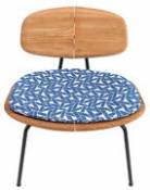 Coussin / Pour fauteuil bas Agave - Ethimo bleu en tissu