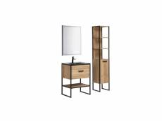 Ensemble meubles de salle de bain complet - bois - 80 cm - james