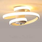 Goeco Plafonnier LED Moderne, 24W Lampe de Plafond en Aluminium et Acrylique, Créatif en Forme de Spirale Luminaire Plafonnier