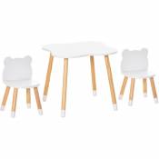 Homcom - Ensemble table et chaises enfant design scandinave