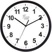 Horloge murale classique noire avec cadran blanc Ø30,5 cm Thinia Home Blanc/Noir