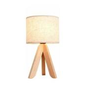 Lablanc - Lampe de chevet trépied en bois personnalité