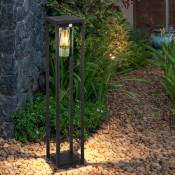 Lampe de jardin avec détecteur de mouvement extérieur, lampadaire extérieur, détecteur de mouvement, éclairage de chemin, sol extérieur, aluminium