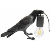 Lampe design oiseau Corb en résine - Bird series - Noir - Noir
