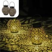 Lampe Solaire Exterieur Decorative Lot De 2 Lanterne