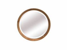 Miroir bois rond biseauté 52,6cm emde premium