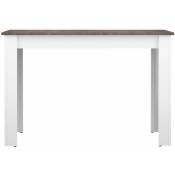 Nice White and Concrete Table 110 x 70 - blanc et béton