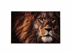 Paris prix - cadre déco "lion" 100x150cm marron &