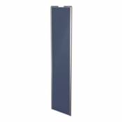 Porte de placard coulissante bleu avec cadre gris GoodHome