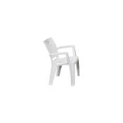 Qfplus - chaise monobloc denver blanc - 15506