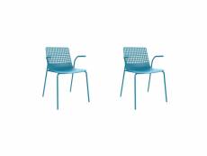 Set 2 fauteuil wire - resol - blanc - acier peint, fibre de verre, polypropylène 560x544x790mm